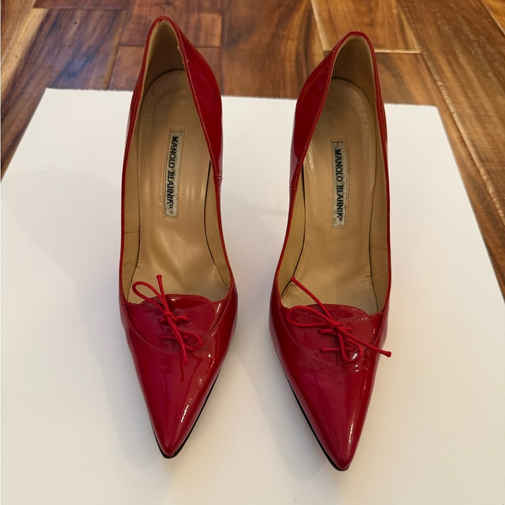 Manolo Blahnik Vibrant Red Heels